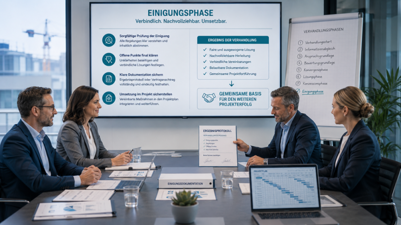 Negotiation Einigung 2